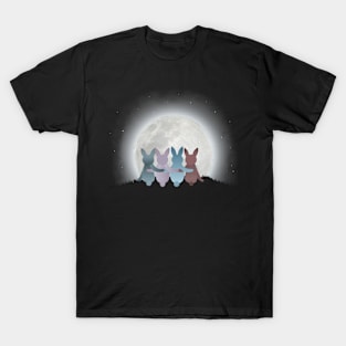 Four Rabbit Watch Moon T-Shirt